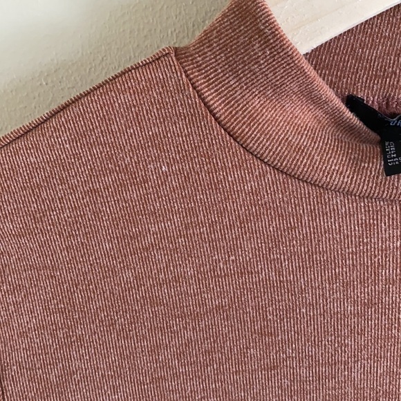 Forever 21 Copper Brown Short Turtle Neck Mini Dress Size Small - Picture 7 of 7